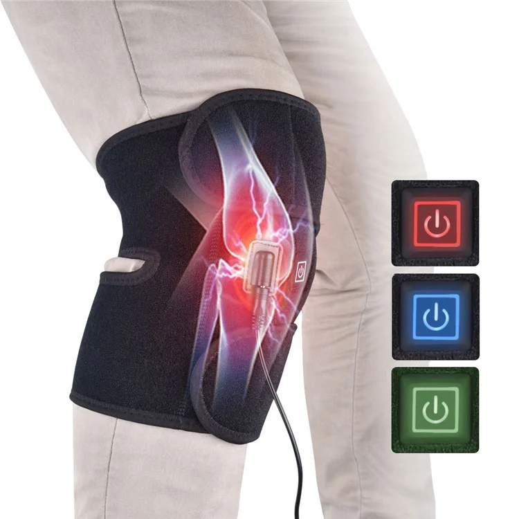 HAILICARE Electrothermal Knee Pads Mugwort Physical Therapy Heated Knee Pads Winter Legs Knee Warmer, USB Version - Black