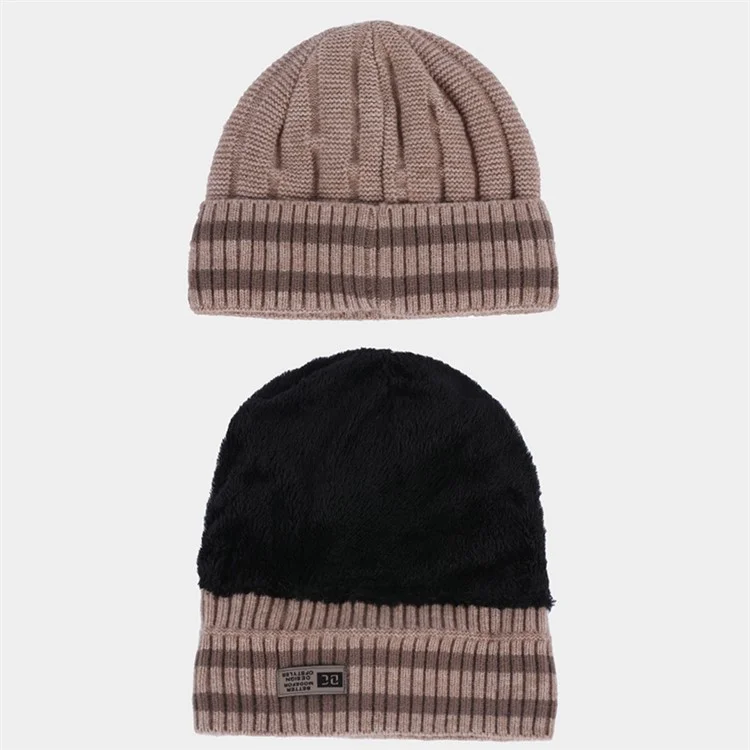 Beanie Hat for Men Women Warm Knit Beanie Soft Warm Hats Unisex Winter Hat - Khaki