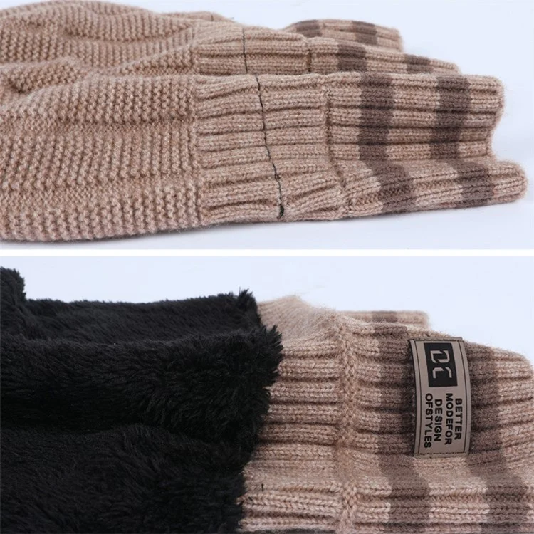 Beanie Hat for Men Women Warm Knit Beanie Soft Warm Hats Unisex Winter Hat - Khaki