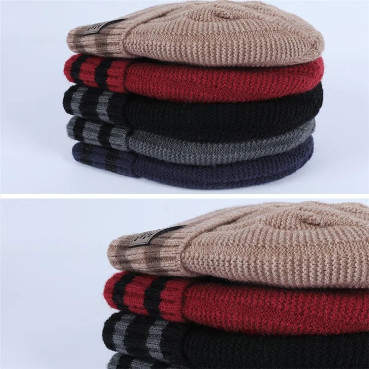 Beanie Hat for Men Women Warm Knit Beanie Soft Warm Hats Unisex Winter Hat - Khaki