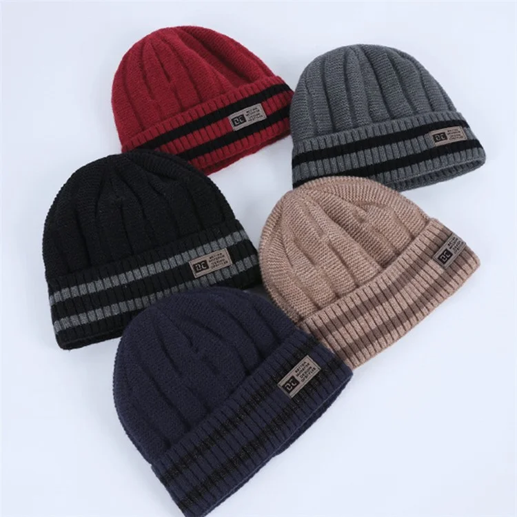 Beanie Hat for Men Women Warm Knit Beanie Soft Warm Hats Unisex Winter Hat - Khaki