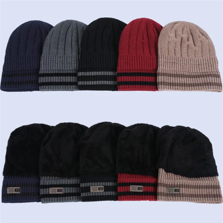 Beanie Hat for Men Women Warm Knit Beanie Soft Warm Hats Unisex Winter Hat - Khaki