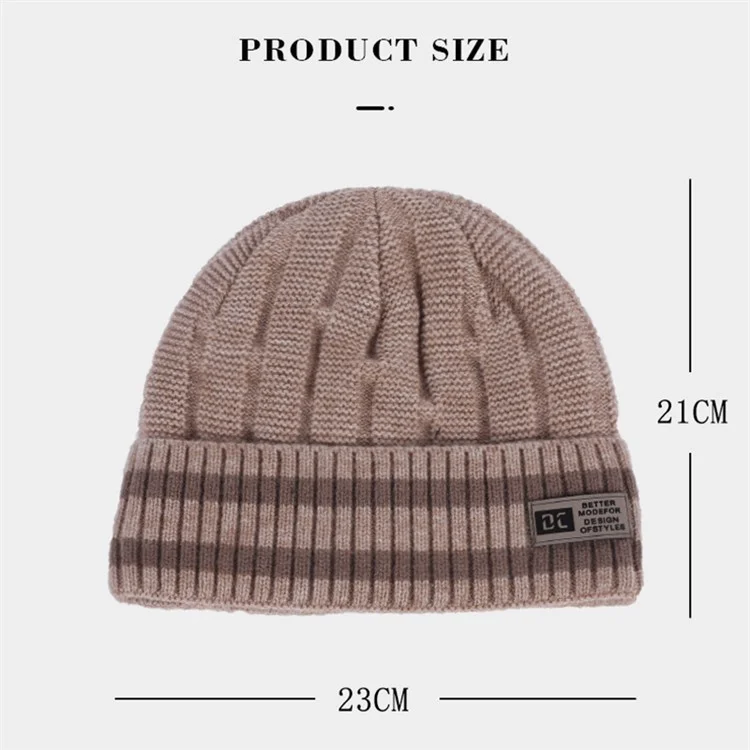 Beanie Hat for Men Women Warm Knit Beanie Soft Warm Hats Unisex Winter Hat - Khaki