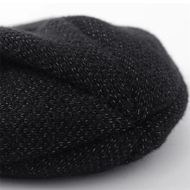 Chapeaux d'hiver chauds pour hommes et femmes, chapeau en tricot chaud avec étiquetage de lettres, unisexe, chapeau doux - noir
