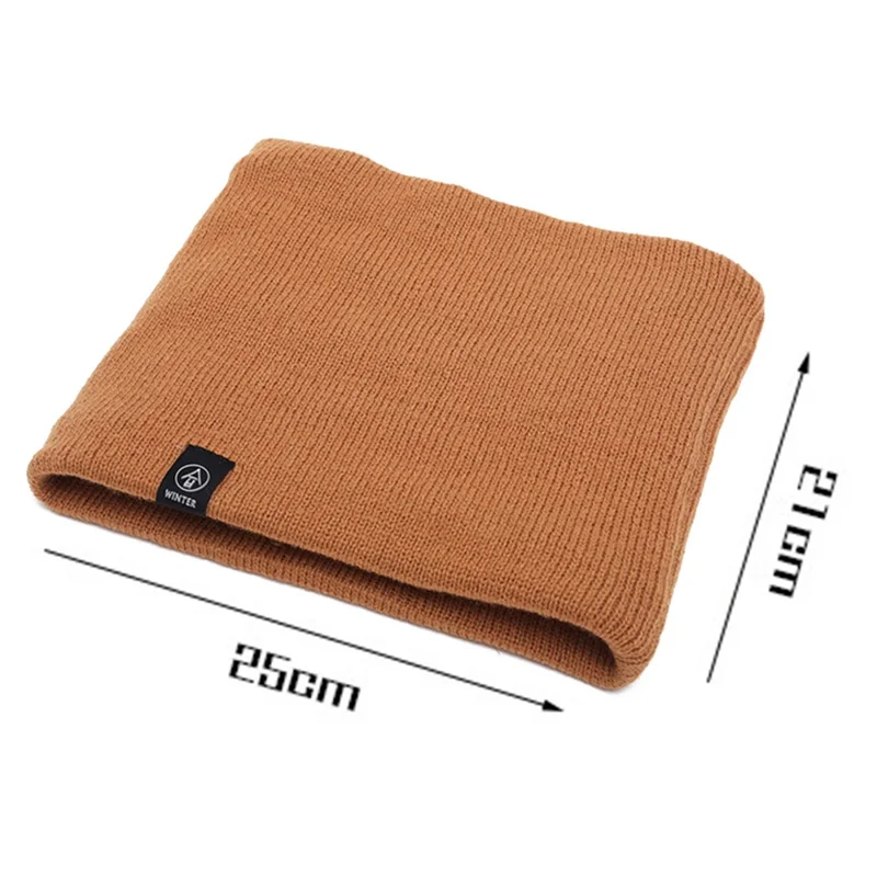 Winter Neck Warmer Fleece Neck Gaiter Thick Windproof Scarves for Women Men - Navy Blue