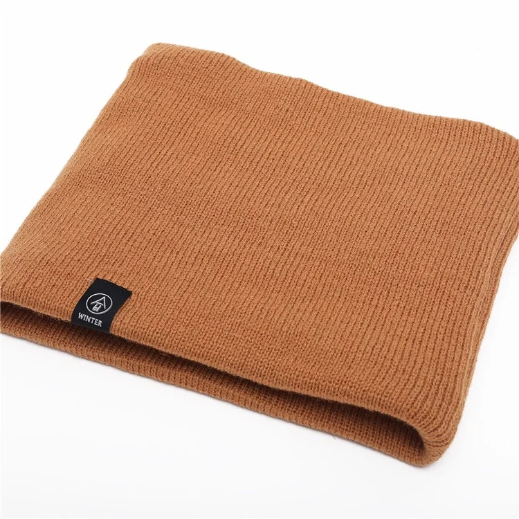 Winter Neck Warmer Fleece Neck Gaiter Thick Windproof Scarves for Women Men - Khaki