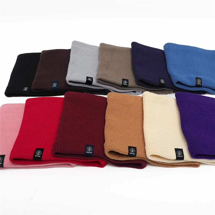 Winter Neck Warmer Fleece Neck Gaiter Thick Windproof Scarves for Women Men - Khaki
