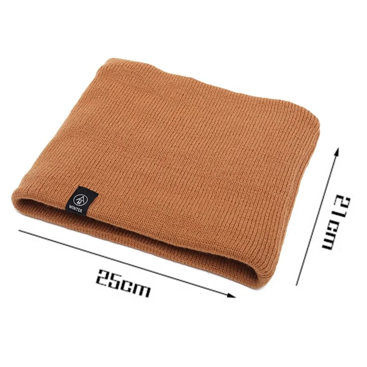 Winter Neck Warmer Fleece Neck Gaiter Thick Windproof Scarves for Women Men - Khaki