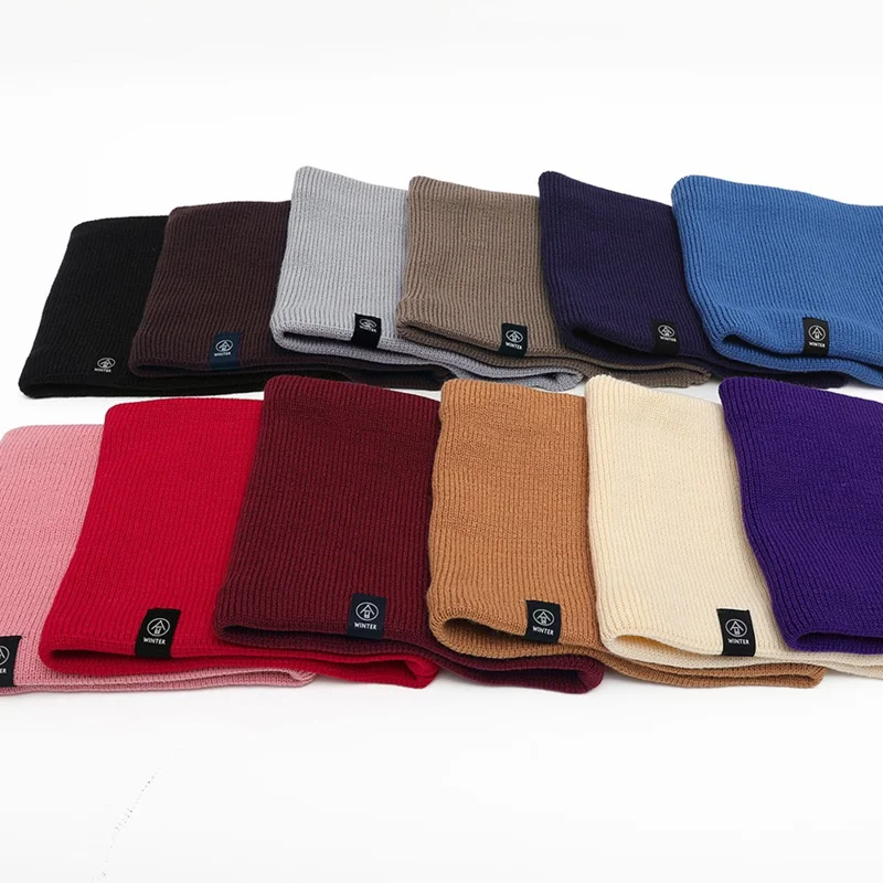 Winter Neck Warmer Fleece Neck Gaiter Thick Windproof Scarves for Women Men - Purple