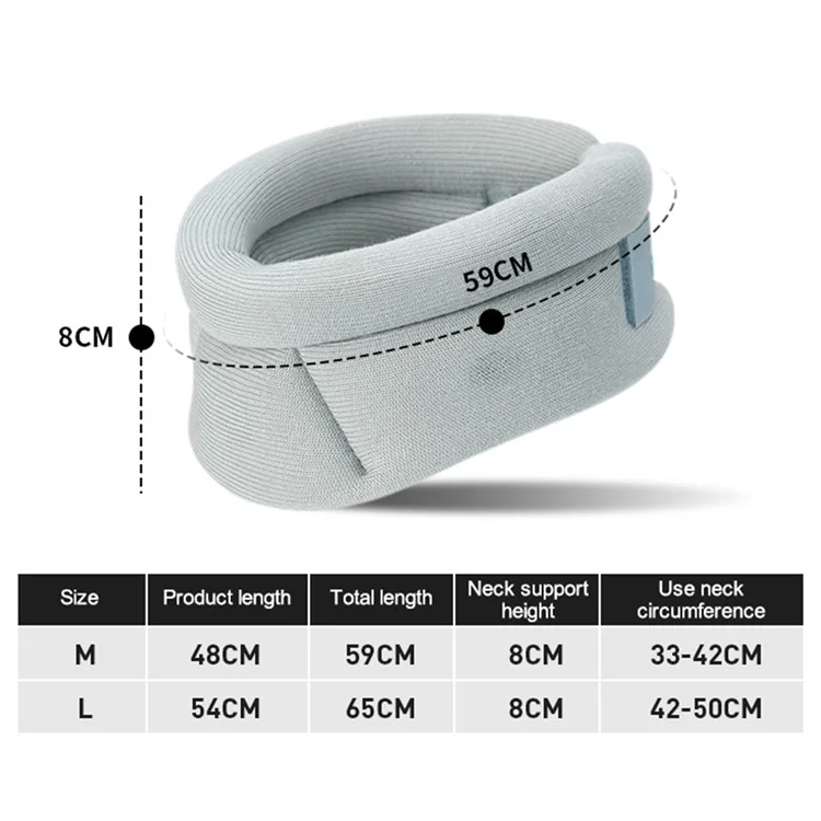 Collarín de Doble Capa DWJ52, Cuello Transpirable Anti-arqueo, Ergonómico, Soporte para el Cuello - M