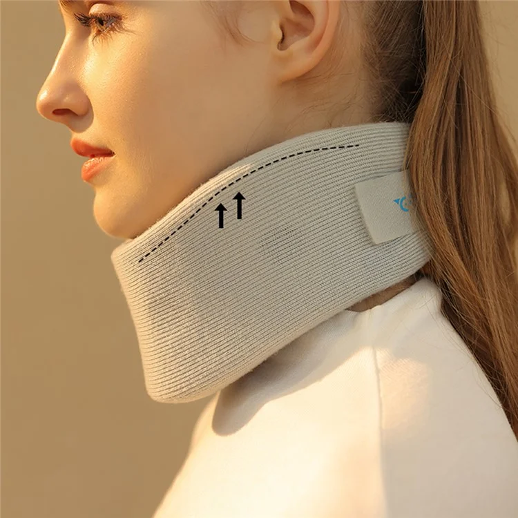 DWJ52 Double Layer Sponge Neck Brace Breathable Anti-bowing Ergonomics Neck Support Sleeve - M