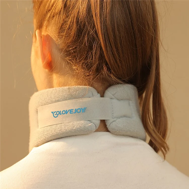 DWJ52 Double Layer Sponge Neck Brace Breathable Anti-bowing Ergonomics Neck Support Sleeve - M