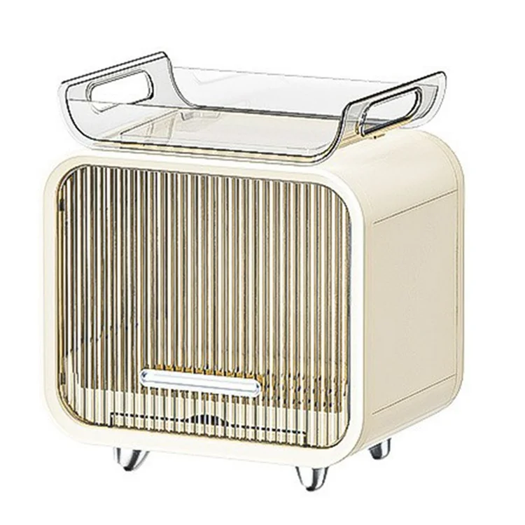 Cassetta da 36 cm per la cucina Baby Bottle Storage Box Cassetto da soggiorno ABS+PET Organizer con vassoio di supporto - Beige