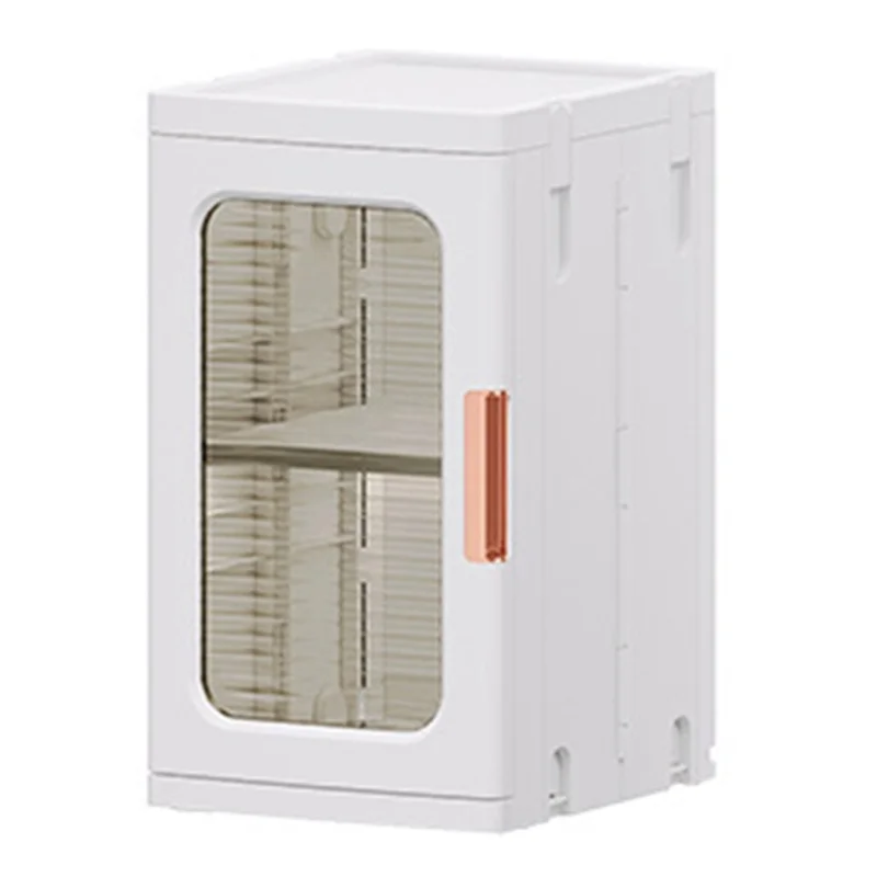 Bathroom PP+PET+ABS Storage Cabinet 1 Drawer Kitchen Bathroom Gap Dresser (No Wheels) - Transparent Tan