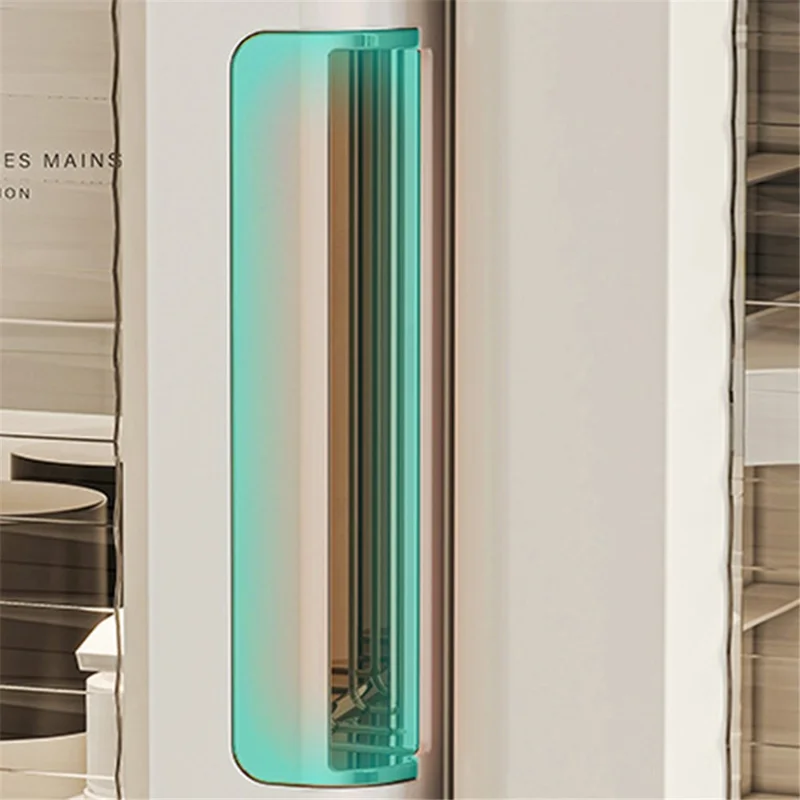 2 Drawers 24.5x28.5x166CM Kitchen Bathroom Gap Dresser PP+PET+ABS Storage Cabinet - Transparent Tan