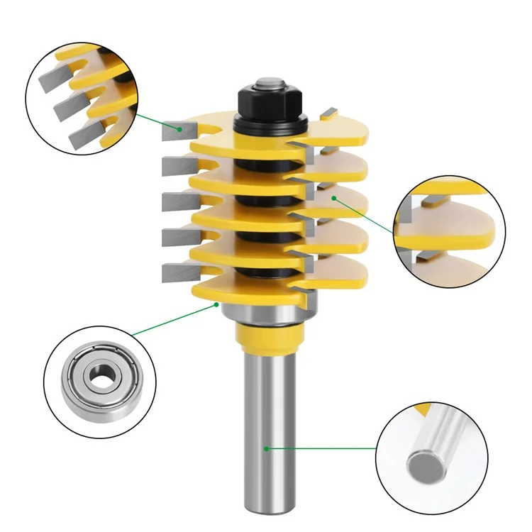 Fresa per fresatrice in lega resistente da 8 mm