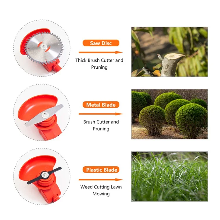 HILDA 3000mAh Aparador de Grama Elétrico 14-Peças Conjunto de Podadores de Jardim com Bateria e Carregador - Plugue EUA