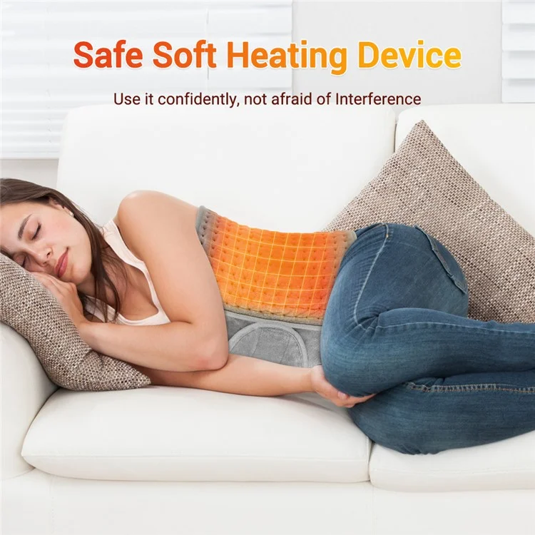Fluff Heating Pad Cushion Waist Heated Wrap Belt for Back Pain, Women Period Cramps - US Plug