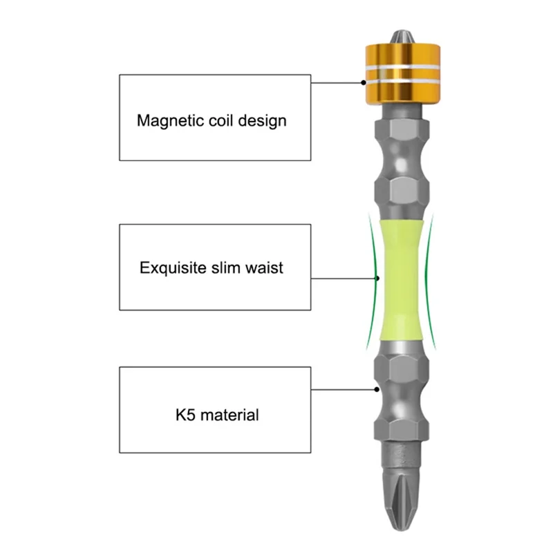 10Pcs K5 Alloy Screwdriver Set PH2x65mm Magnetic Screwdriver Drill Bits