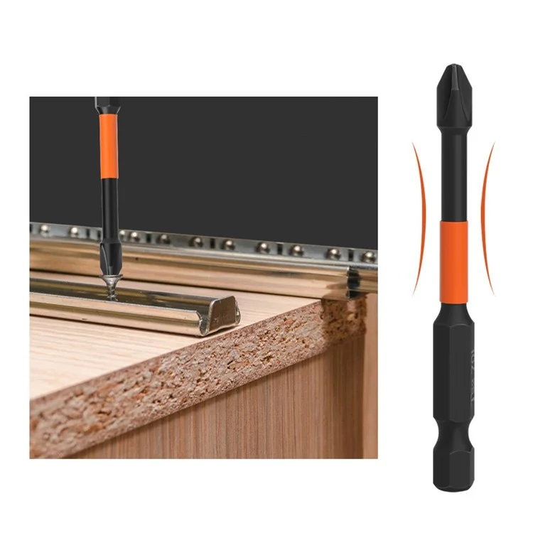 S2 Stahlschraubendrehersatz 6,35 mm magnetischer Bithalter-Griff mit 6 PH2-Bits