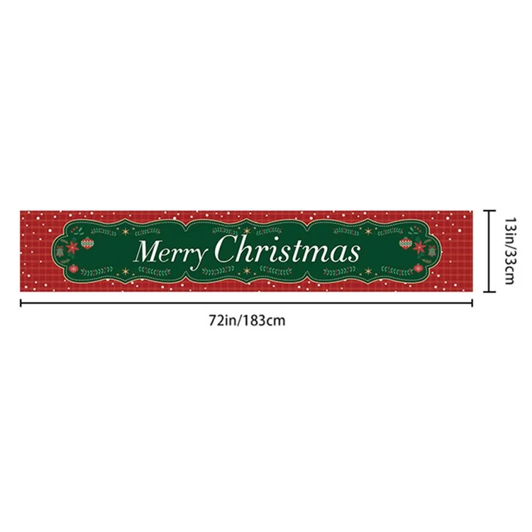 Christmas Table Runner 100D Polyester Dining Table Cloth Party Decoration - SDJZQ5-1
