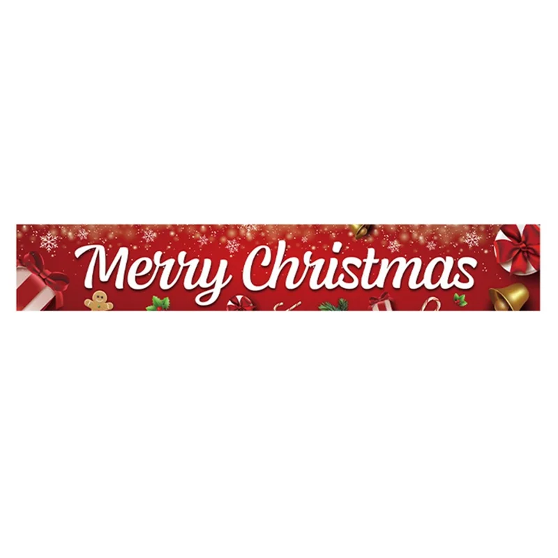 HF 50x300cm 100D Polyester Christmas Photo Backdrop Banner Yard Decoration - HF-01