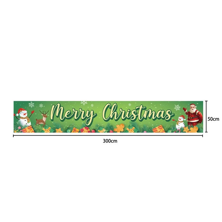 HF 50x300cm 100D Polyester Christmas Photo Backdrop Banner Yard Decoration - HF-04