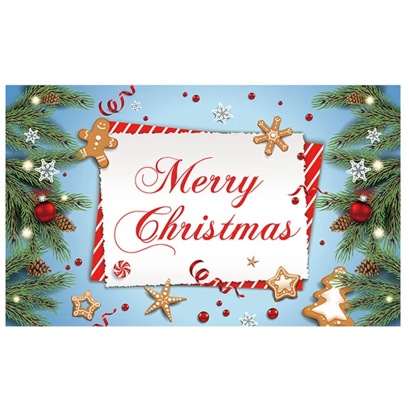 100D Polyester Christmas Banner Photography Backdrop Xmas Party Decoration Background Cloth - CHF-01