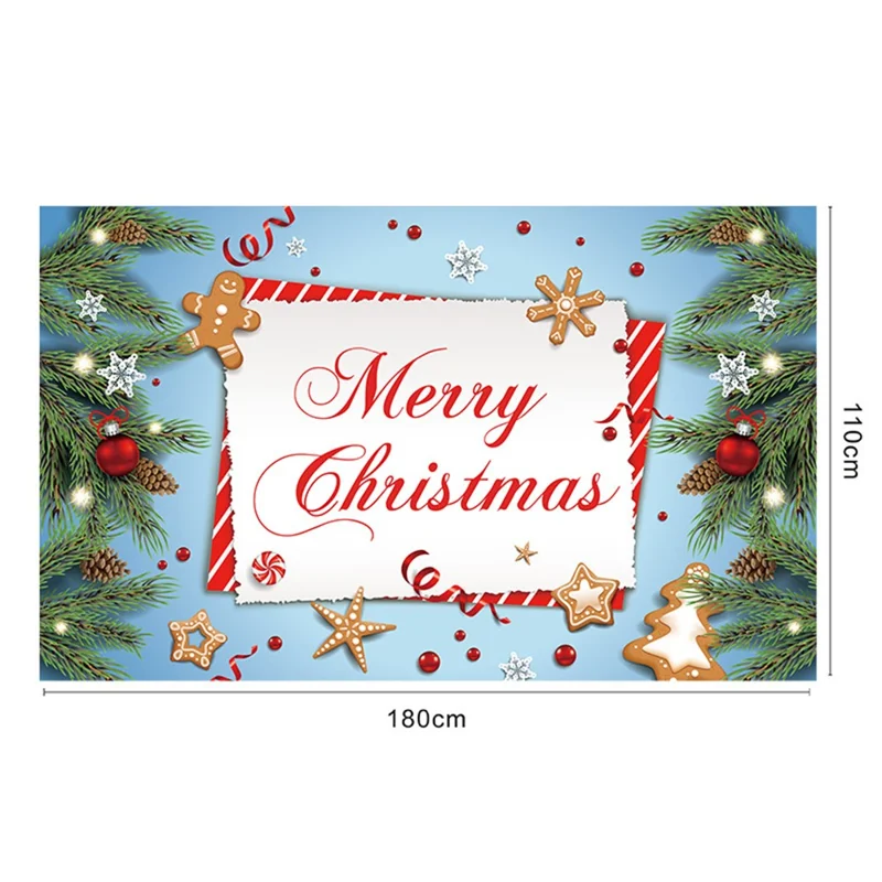 100D Polyester Christmas Banner Photography Backdrop Xmas Party Decoration Background Cloth - CHF-01