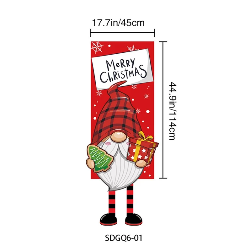 SDGQ6 Merry Christmas Hanging Banner 100D Polyester Door Window Hanging Flag Ornament - SDGQ6-01