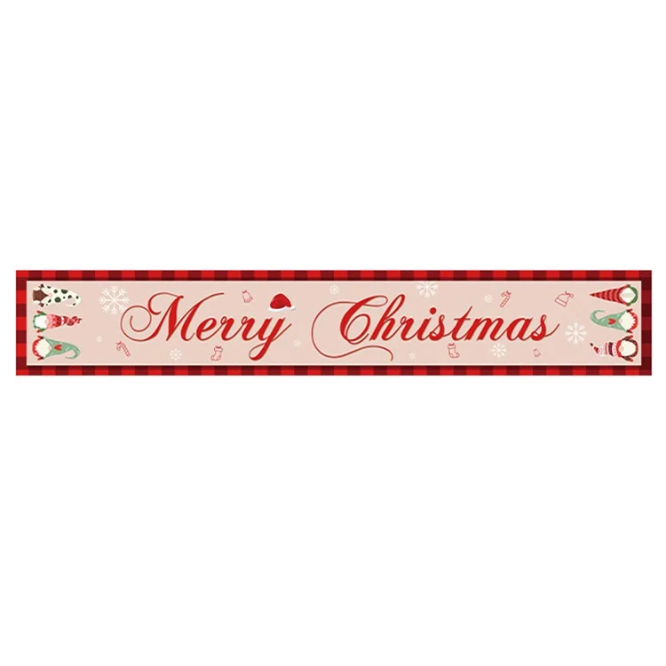 Christmas Table Runner Polyester Tablecloth Rectangle Xmas Decoration Party Supplies - ZQ01