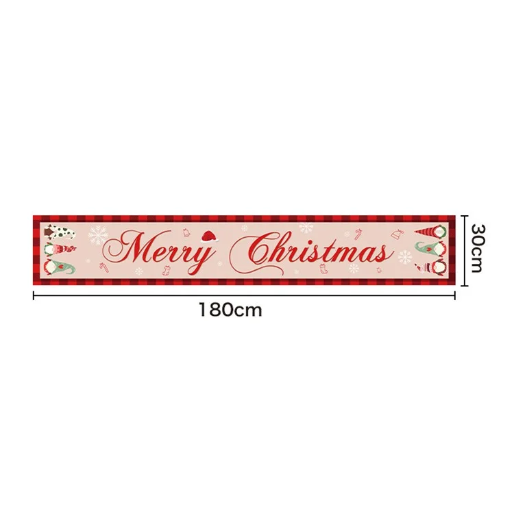 Christmas Table Runner Polyester Tablecloth Rectangle Xmas Decoration Party Supplies - ZQ01