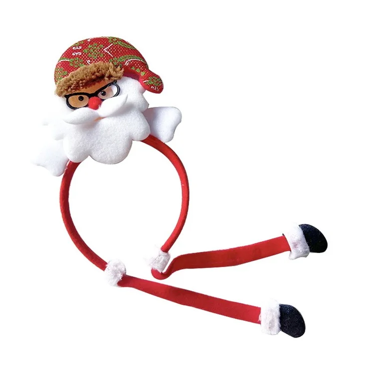 CH-TK48 12 Pezzi Lovely Christmas Style Hair Hoop Non-woven Fabric Head Hoop Kids Adult Xmas Headwear - Babbo Natale