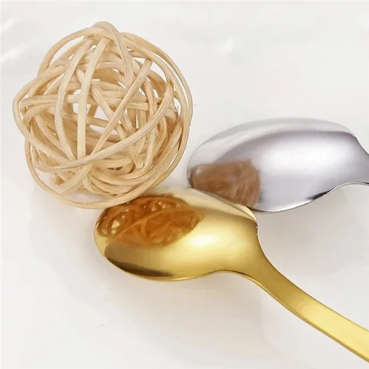 4Pcs / Set Christmas Spoons Dining Table Utensils Xmas Party Decor, Style A (BPA Free, No FDA) - Gold