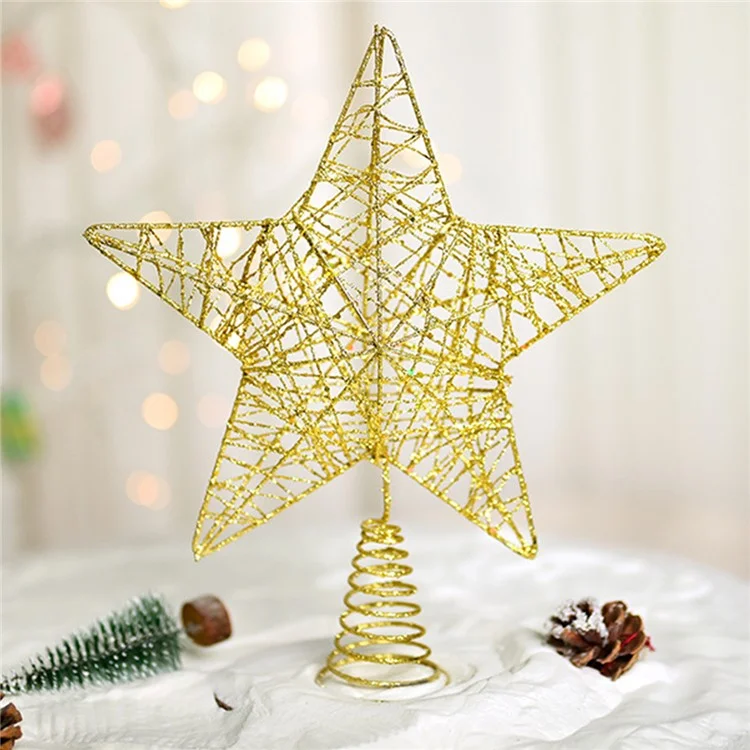 Adorno de Árbol de Navidad con Forma de Estrella de Hierro de 23x18cm