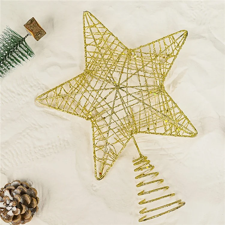 Adorno de Árbol de Navidad con Forma de Estrella de Hierro de 23x18cm