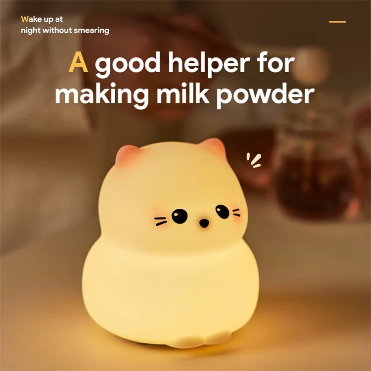 Mignon Chat de Dessin Animé Lampe de Chevet Lumière Chaude Protection des Yeux Lumière Graduable Lampe de Table