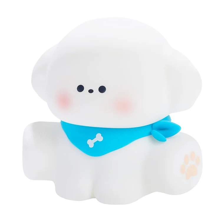 Lampe de table à veilleuse lumineuse douce pour chiot mignon avec contrôle tactile et variateur