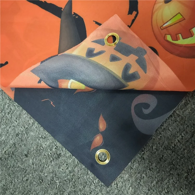 250x48cm Happy Halloween Banner Hanging Sign 100D Polyester Xmas Party Decoration - WSHF-002