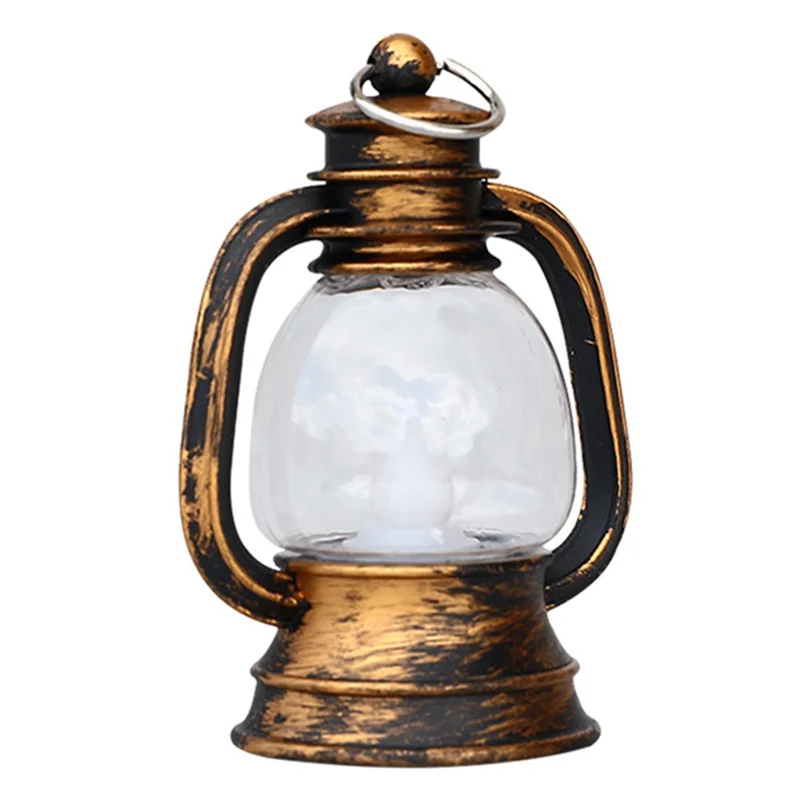 Simulation Candle LED Small Kerosene Lamp Christmas Lantern Night Light - Bronze