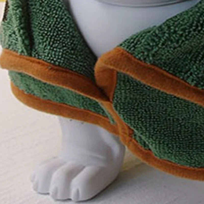 Dog Bath Robe Towel Quick Drying Pet Towel Microfiber Towel Super Absorbent Coat Wrap, Size: M - Blue