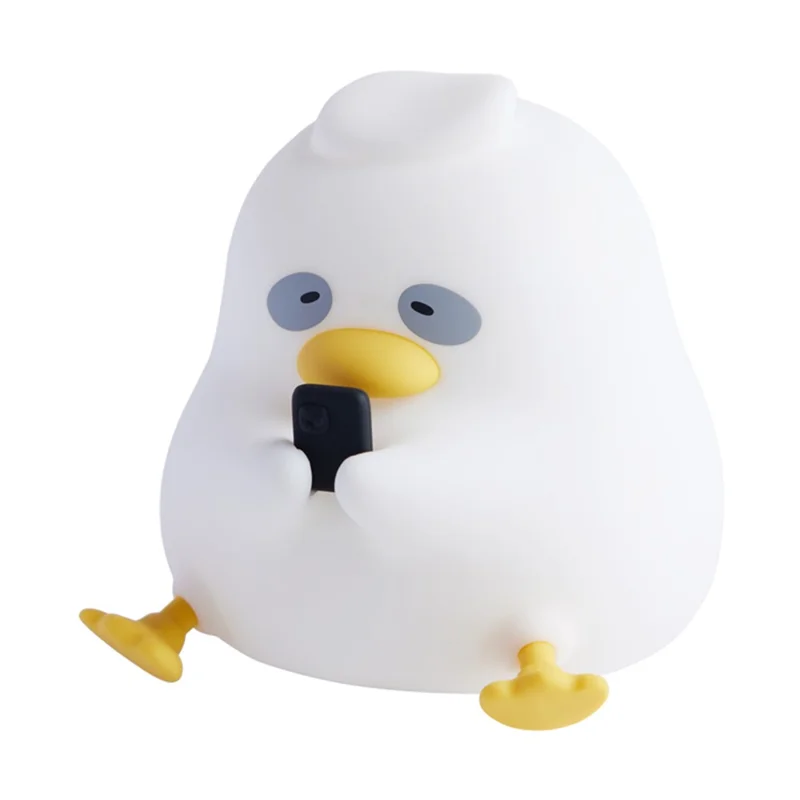 A017 Dark Circle Duck Silicone Night Light Three Brightness Adjustment Bedside Lamp