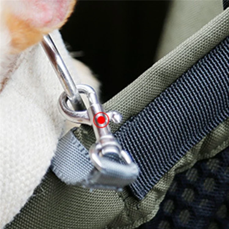 DOGLEMI PD30010 Pet Front Chest Backpack Atmungsaktiver Mesh-Hunde-Katzen-Tragetasche für Outdoor-Reisen - Pink Grau / M
