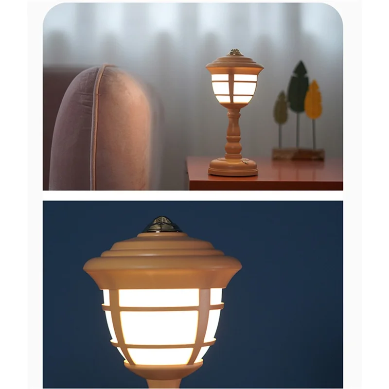 GIVELONG MINI Retro Bedside Dormitory Bedroom LED Desk Lamp Rechargeable Night Light - 322-4 Green
