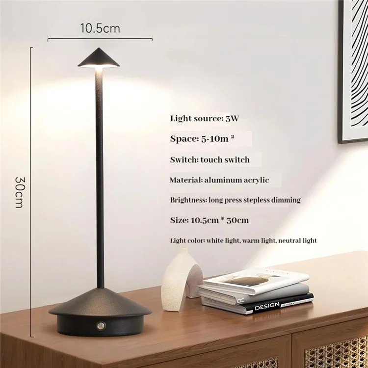 Creative Mushroom Metal Restaurant Home Atmosphere LED Night Light Decorative Table Lamp - Black
