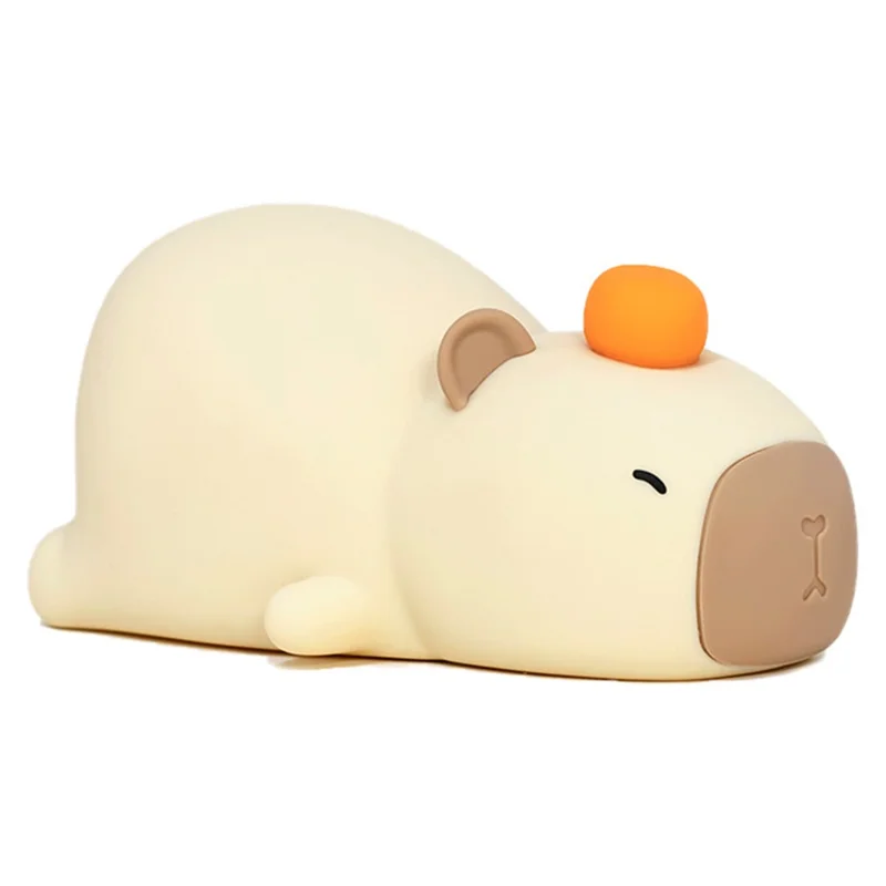 L59 Adorable Capybara Desk Lamp Soft Silicone Color Changing Night Light with Timer