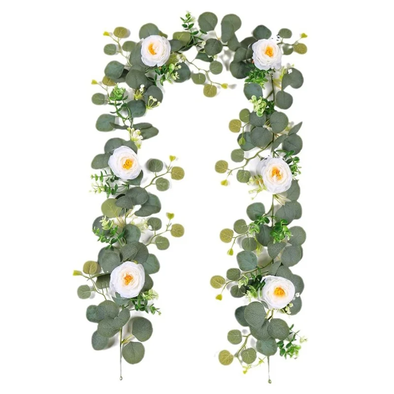 180cm Eucalyptus Vine Flower Artificial Green Plant Realistic Vine Home Decoration