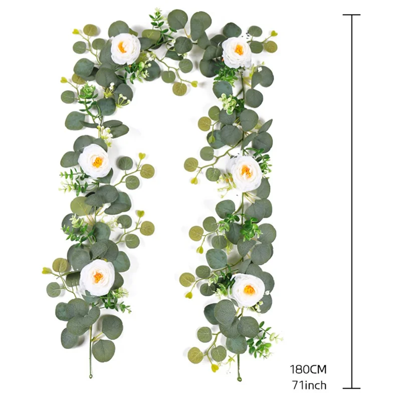 180cm Eucalyptus Vine Flower Artificial Green Plant Realistic Vine Home Decoration
