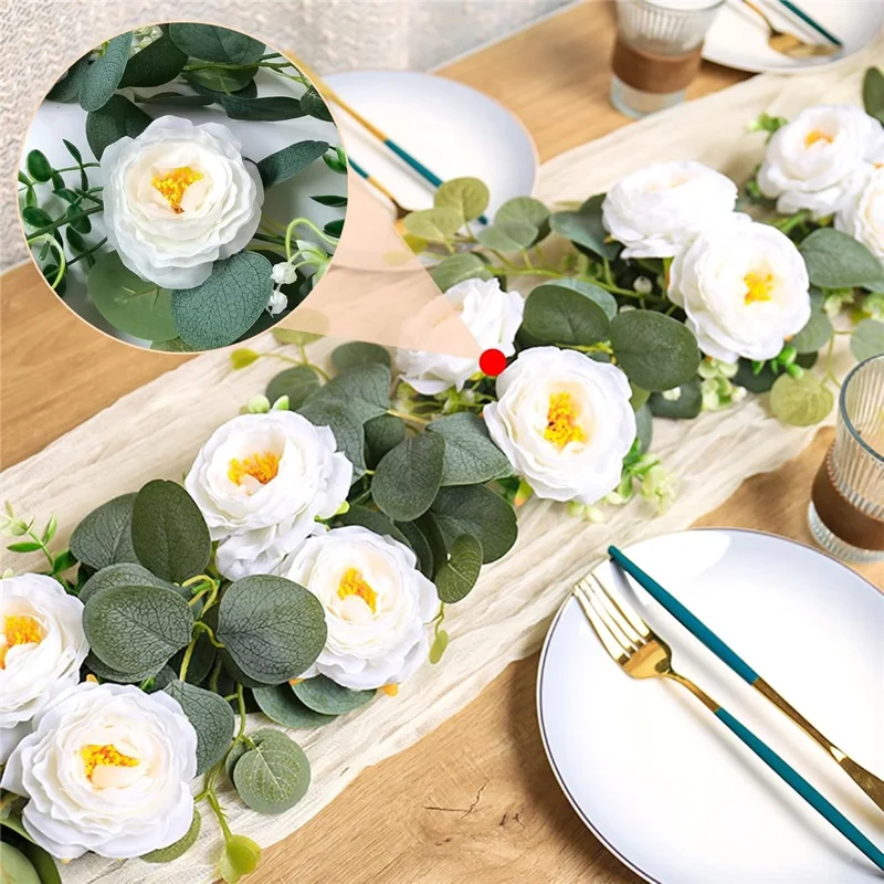 180cm Eucalyptus Vine Flower Artificial Green Plant Realistic Vine Home Decoration