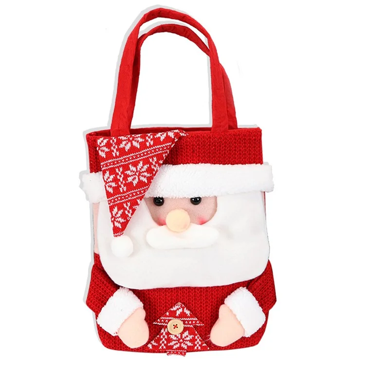 Bolsa de Caramelo de Navidad Santa Santa Snow Man Gurning Fierte Trato Bag Bag Fiesta Decoración - Sombrero Santa